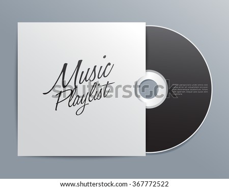 Cd With Cover Template : Vector Illustration