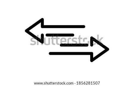 Transfer arrows icon. Data transfer vector icon. Recycling sign. Arrow to left and right symbol for your web site design, logo. Vector illustration