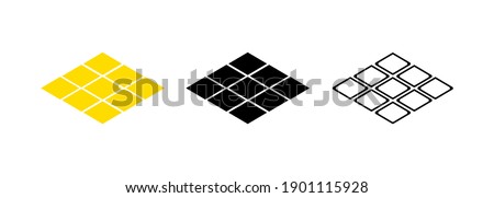 Floor tile icon. Tiles vector icon architecture and construction.