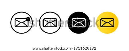 SMS icon set. New gmail, email. Dialog, chat, new message. Communication concept. Vector EPS 10. Isolated on white background