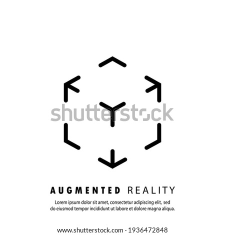 Augmented reality icon. Concept AR symbol. Vector EPS 10. Isolated on white background Stok fotoğraf © 
