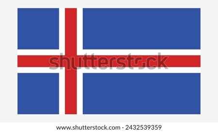 ICELAND Flag with Original color