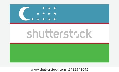 UZBEKISTAN Flag with Original color