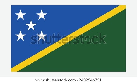 SOLOMON ISLANDS Flag with Original color