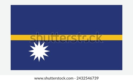 NAURU Flag with Original color