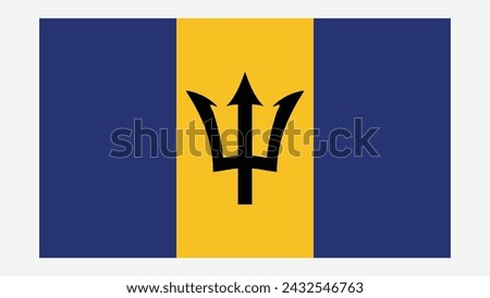 BARBADOS Flag with Original color