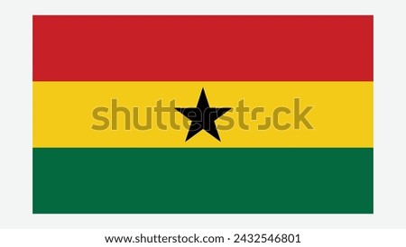 GHANA Flag with Original color