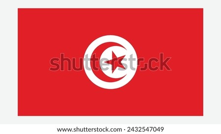 Tunisia Flag with Original color