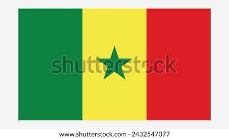 SENEGAL Flag with Original color
