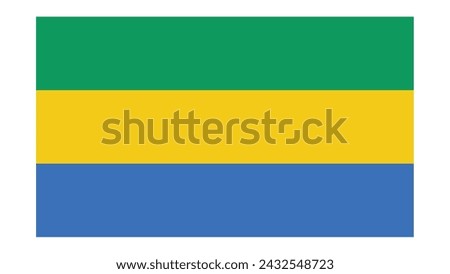 GABON Flag with Original color