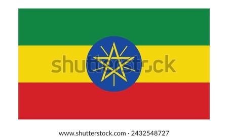 ETHIOPIA Flag with Original color