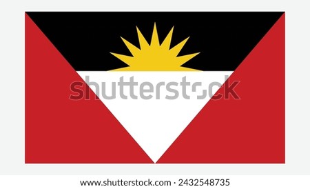 ANTIGUA AND BARBUDA Flag with Original color