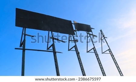 Similar – Image, Stock Photo Broken billboard on an ugly wall