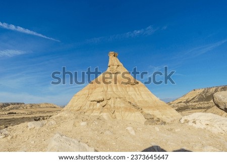 Similar – Image, Stock Photo Iconic mountain on Bardenas Reales in Navarra, Spain