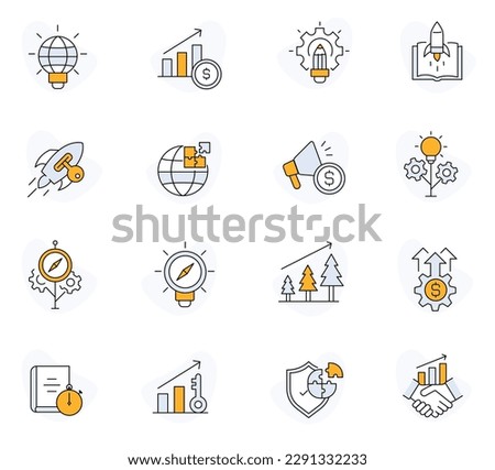 Innovative Technology Icons. Creative Business Icons. Pixel Perfect Vector Icons with Editable Stroke.