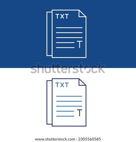 Text Document Icon Set - Illustrates the concept of a text document. Editable Stroke.