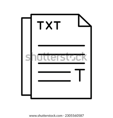 Text Document Icon. Pixel perfect vector line icon.