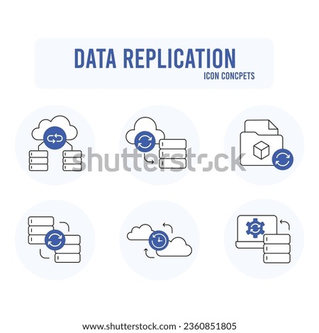 Data Replication Vector Icon. Database replication. Vector Icon.