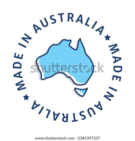 Made in autralia badge icon. An icon symbolizing products made in Australia, representing authenticity and pride in Australian manufacturing.