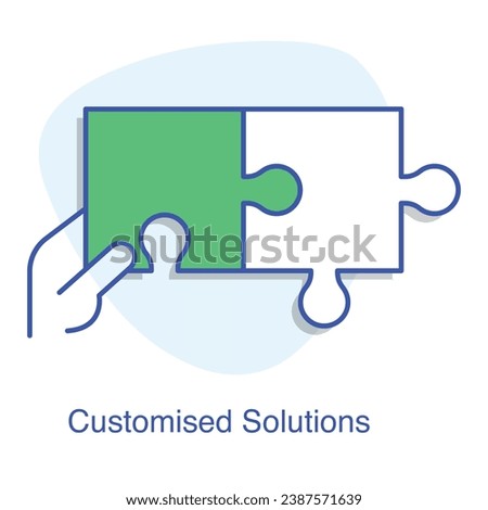 Crafting Solutions Piece by Piece with Customized Hand Puzzle Icon.