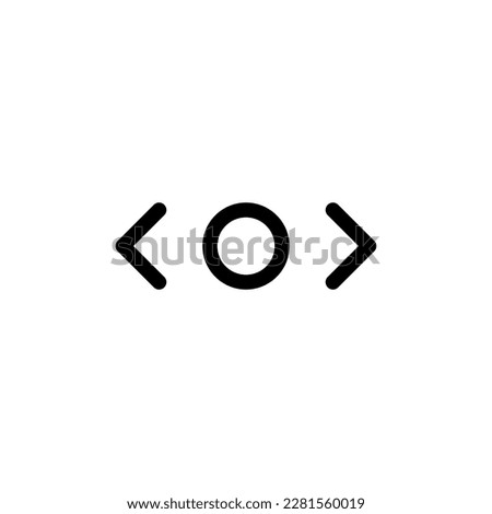 Scroll Horizontal Icon Symbol Black Outline High Quality Vector. EPS10