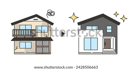 Illustration of a renovated house