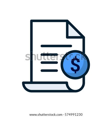 Invoice line icon. Bill payment icon . Tax sign design. Billing invoices, financial operations symbol. Vector invoice icon