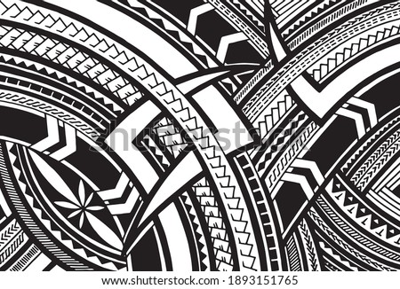 polynesian tattoo desing samoa vector