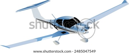 Illustration of a white dragonfly type passenger plane