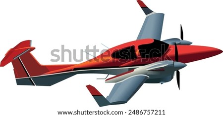 illustration of a red dragonfly passenger plane