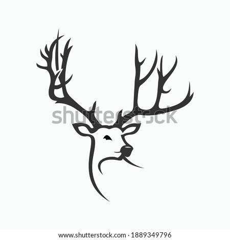 deer head silhouette
deer logo
deer vector illustration template