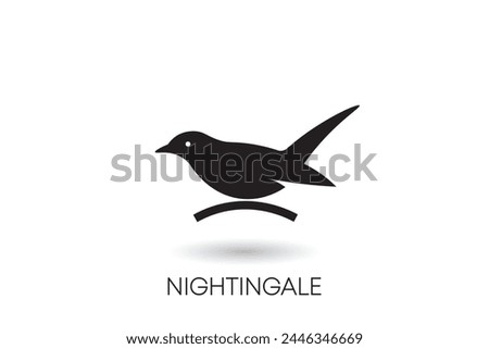 Nightingale bird logo creative,design concept business