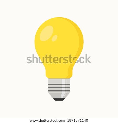 Light bulb flat design vector graphics