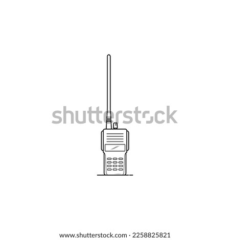 Walkie talkie icon isolated vector graphics