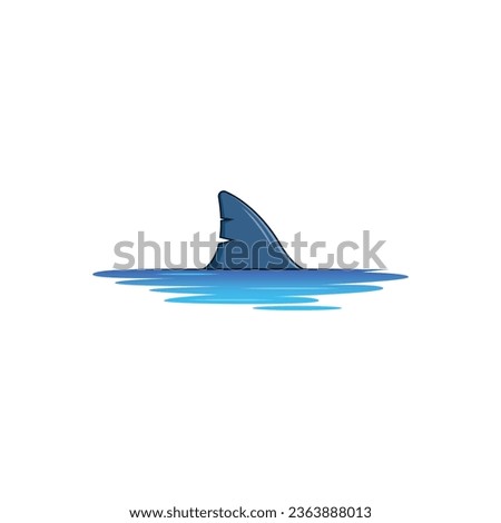 Shark fin logo isolated vector graphics