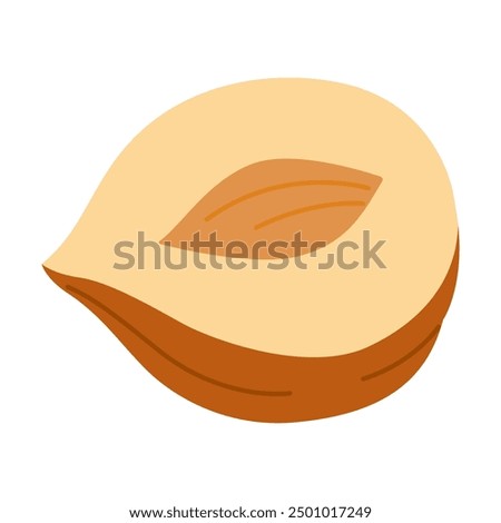 Similar – Image, Stock Photo Brown ripe hazelnut on spoon at table