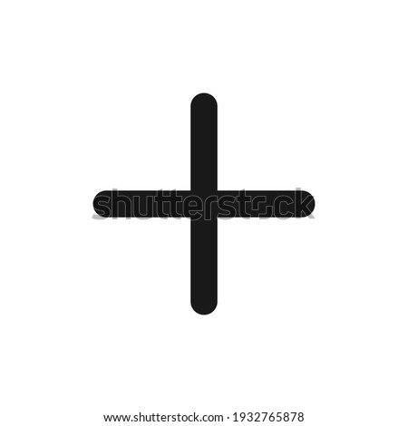 Plus Button Icon, Add Music Icon, Music Sign is in Line Style, Vector Icon. Black icon color