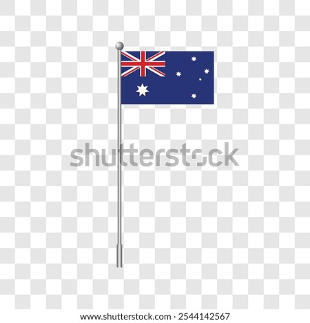 Flag of Australia element design isolated on transparent background. Vector illustration