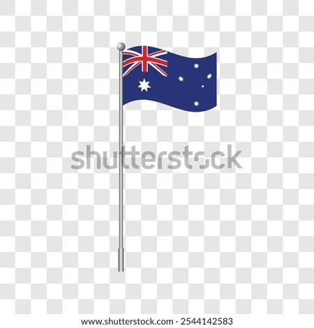 Flag of Australia element design isolated on transparent background. Vector illustration