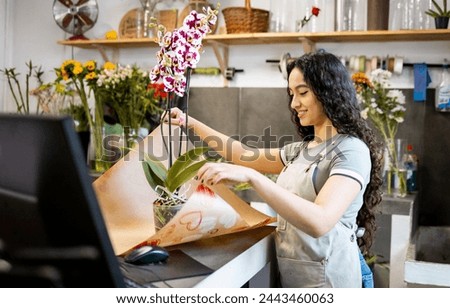 Similar – Image, Stock Photo flowers Shopping Trade