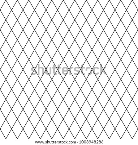 Seamless diamonds pattern. Latticed geometric texture. Vector art.