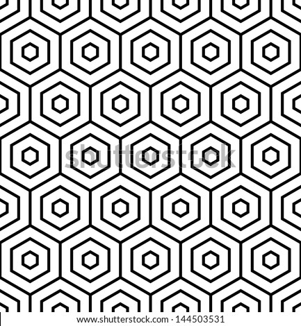 Hexagons texture. Seamless geometric pattern. Vector art.