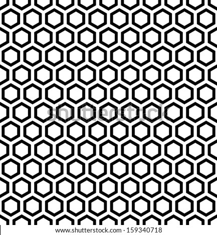Honeycomb pattern. Seamless hexagons texture. Vector art.