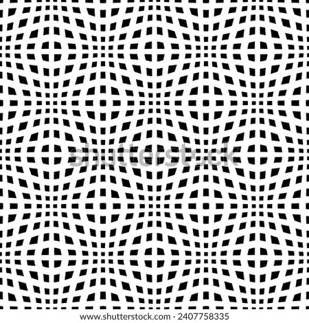 Abstract Seamless Geometric Op Art Black and White Pattern. Vector Illustration.