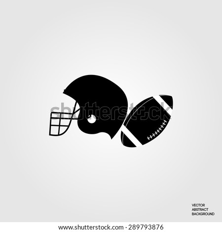 American Football. Rugby. Rugby ball. Helmet football. American Football ball.  Sports club. Sports game