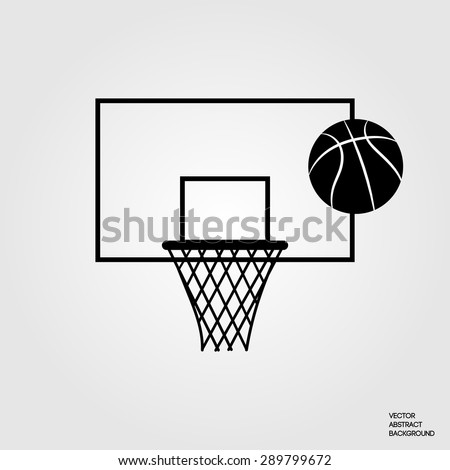 Basketball. Ball. Basket. Sports game. Basketball club. Silhouette