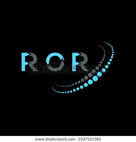 ROR letter logo creative design. ROR unique design.

