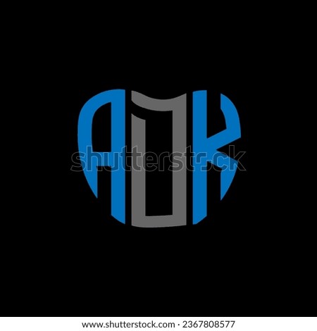 ADK letter logo creative design. ADK unique design.
