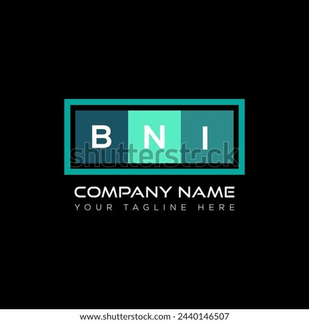 BNI letter logo abstract design. BNI unique design. BNI.
