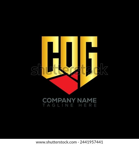 COG letter logo abstract design. COG unique design. COG.
